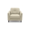 Franco 1 Seater Leather Sofa in Cream Colour