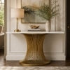 Metalian Metal Console Table in Gold Colour