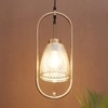 Eliante Hanging Light Smoky Black Mild Steel With Glass Shade, 1-Light Pendant Lamp