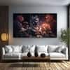 The Castle Decor Lord Shiva Wall Painting Wooden Framed 27x48 Inch (Style 21)