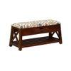 Vermount Shoe Rack With Seating In Teak Finish
