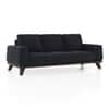 Granada Premium 3 Seater Fabric Sofa in Deep blue velvet Colour