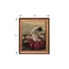 Artistry Brown Antique Portrait Seated Woman Reading Canvas Wall Prints Set of 1 Multicolor Matte