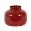 Metal Flower Pot In Maroon Colour