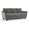 Corby Luxe 3 Seater Fabric Sofa in Ash Grey Velvet Colour