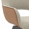 Aero Solid Wood 6 Seater Dining Table With 6  Casey Dining Chairs (Finish : Danish Walnut, Chair Colour : Beige & Tan)