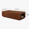 Rothwell Sheesham Wood Diamond Carved Coffee Table in Walnut Finish