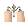 Devansh Metal Electric Wall Light in Beige Colour with Beige Shade Count of 2 Lights