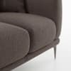 Regalon Low Profile 4 Seater Sofa with Slim Metal Legs Brown