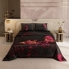 Stoa Paris 300TC UltraSatin King Size Comforter,  Lightweight, Burgundy Golden
