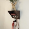 Estelle Wooden Wall Shelf Organiser With Key Holders