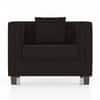 Windsor Premium 1 Seater Fabric Sofa in Deep Brown Velvet Colour