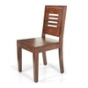 Kerry Solid Wood Dining Chair in Teak Finish & Wheat Brown Colour - Set of 2