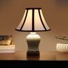 Devansh Multi Cotton Shade Lamp With Wood & Mosaic Glass Base For Decoration/Office/Home/Gifting/Study For Decoration/Office/Home/Gifting/Study