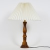 Hatton hand crafted Solid wood honey finish table lamp With White Cotton Shade