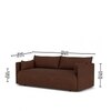 Cozychic Wood 3 Seater With Upholstery Non Storage Sofa In Red Colour