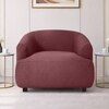 Morgen Boucle Fabric 1 Seater Sofa In Pink