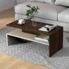 Taurley Engineered Wood Coffee Center Sofa Tea/Teapoy Console Table (Brown Maple & Beige)