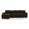 Apollo Sofa (Colour : Chocolate, Cushion : Soft, Seating Capacity : Left Aligned 3 Seater + Left Aligned Chaise + Ottoman)