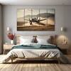 The Castle Decor Aviation Art Wall Painting Wooden Framed Digital Painting 27x48 Inch (Style 1)