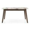 Lunar Alaska Exotic Stone 6 Seater Dining Table With Rickman Lounge Chairs