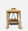 Fribourg Garden Gazebo Swing Cum Bed In Beige Finish