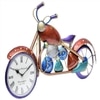 Craft Tree Metal Handpainted Red Color Bike  Wall Clock