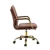 Doe Buck Marlon Modern Brown Faux Leather Office Chair