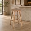 Loft Bar Stool In Natural Finish