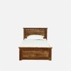 Zvya Solid Wood Single  Size Upholstered Bed With Box Storage (Provincial Teak Finish)