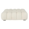 Wooden Twist Laruz Modern Tufted Design Footrest Pouf And Ottoman Bench in White Colour