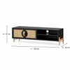 Ziggy Solid Wood TV unit 2 Door in Black Finish