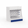 Galaxy Glide Bunk Bed With Drawers Storage And Ladder Space Print At The Back In White and Blue Colour