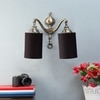 Devansh Metal Electric Wall Light in Black Colour with Black Shade Count of 2 Lights