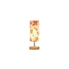 Khloe Wood Table lamp with Multicolor cotton Shade