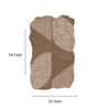 Handmade Wool Shaped Rug Modern Geometric Beige 10 x 14 Feet Carpet