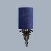 Devansh Metal Electric Wall Light in Antique Gold Colour with Blue Shade Count of 1 Light
