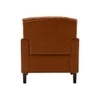 Jones Pu Leather W in g Chair in Light Brown