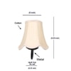 Devansh Black Wall Mounted Lamp With Off-White Cotton Shade