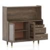 Klint Solid Wood Bar Cabinet (Danish Walnut Finish)