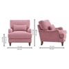 Dexter Boucle Fabric Lounge Chair in Pink Colour