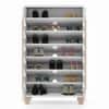 Oslo High Gloss 21 Pair Shoe Rack In White Finish
