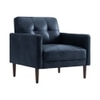 Clark PU Leather Armchair in Blue