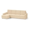 Apollo Compact Sofa (Colour : Birch Beige, Cushion : Hard, Back Type : High Back, Seating Capacity : Left Aligned 3 Seater + Left Aligned Chaise)