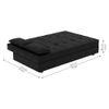 Merson 3 Seater Sofa Cum Bed In Black Color