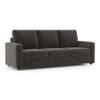 Apollo Compact High Back 3 Seater Fabric Sofa in Smoke Colour