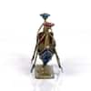 Desert Art Metal Handpainted Multicolour Boat Pen Stand