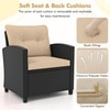 Carry Bird Wicker Patio Furniture Outdoor Balcony Chairs In Black And Beige Colour