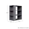 Hexa Engineered Wood Bookshelf Multipurpose Storage Rack in Slate Grey Colour