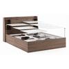 Scott King Size Box Storage Bed in Classic Walnut Finish